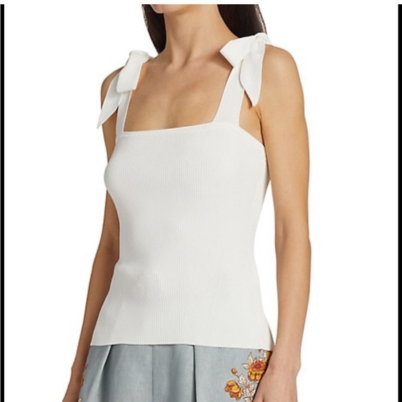 Zimmermann Tops Zimmerman White Ribbed Top Poshmark